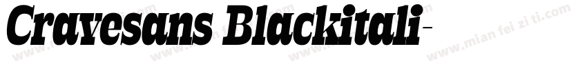Cravesans Blackitali字体转换